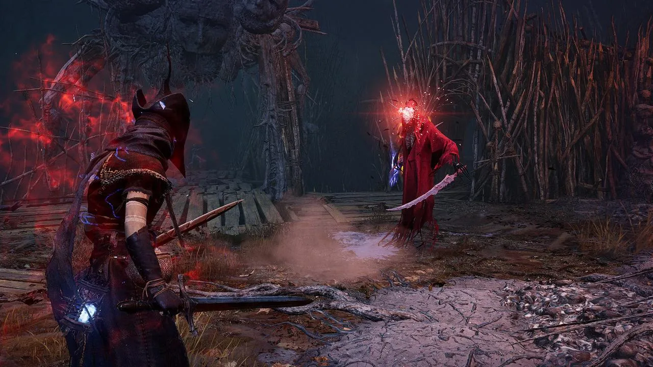 A combat scene in Lords of the Fallen (2023)