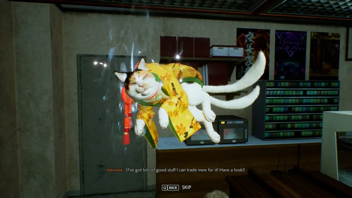 A Nekomata shopkeeper in Ghostwire: Tokyo
