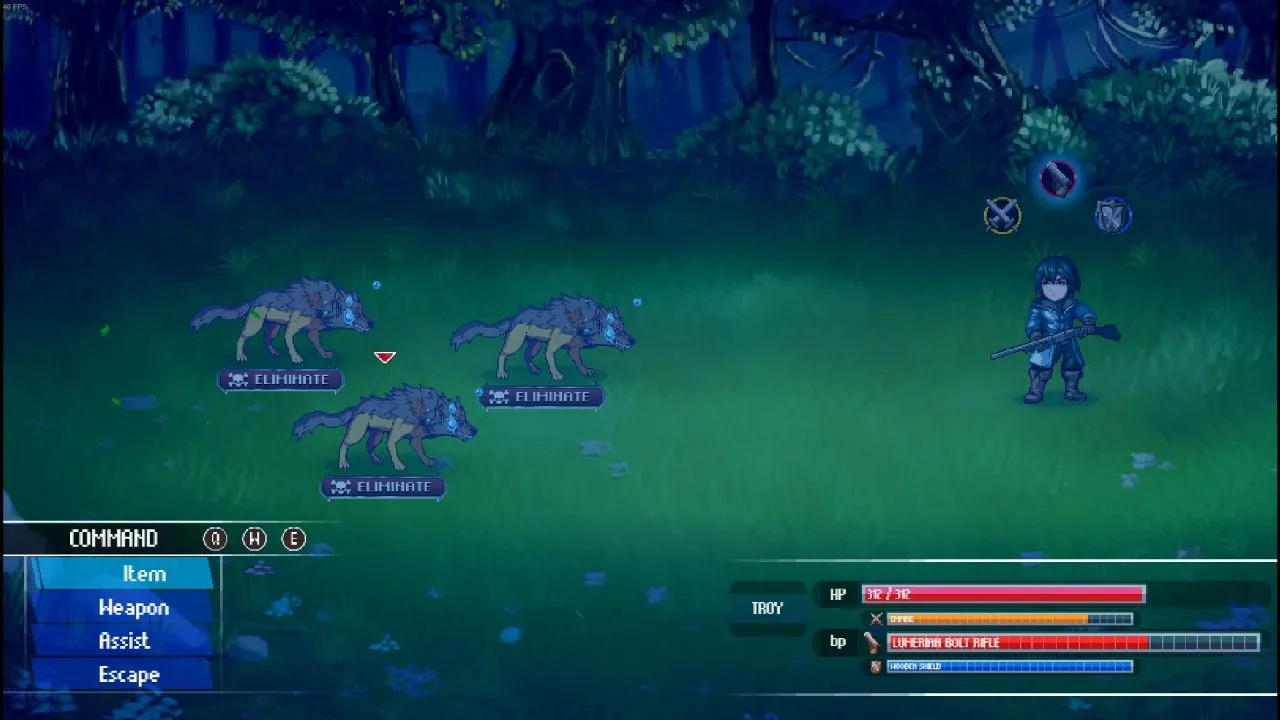 A screenshot displaying the battle interface in The Revenant Prince.