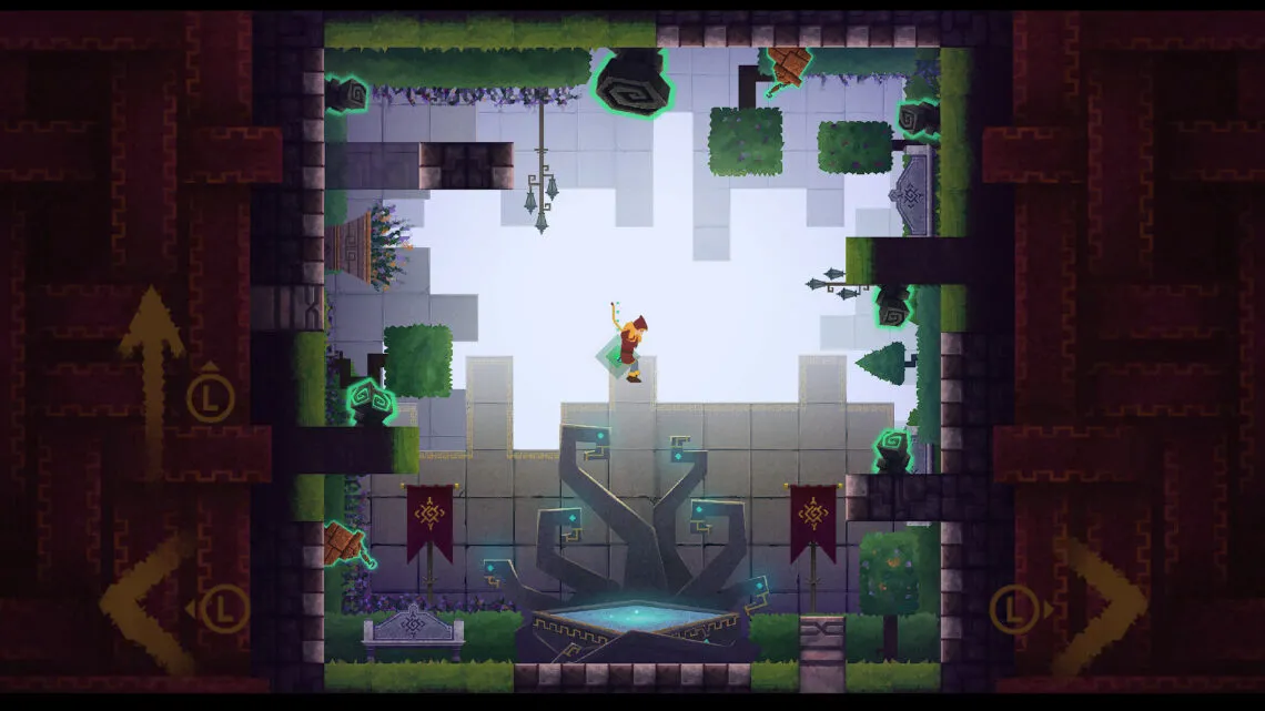 A screenshot from Tetragon showcasing the game's geometric puzzle design.