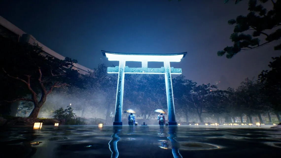 A Torii gate in Ghostwire: Tokyo