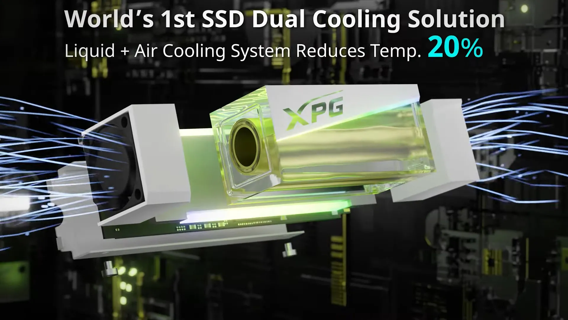 ADATA Project NeonStorm with dual liquid and air cooling system