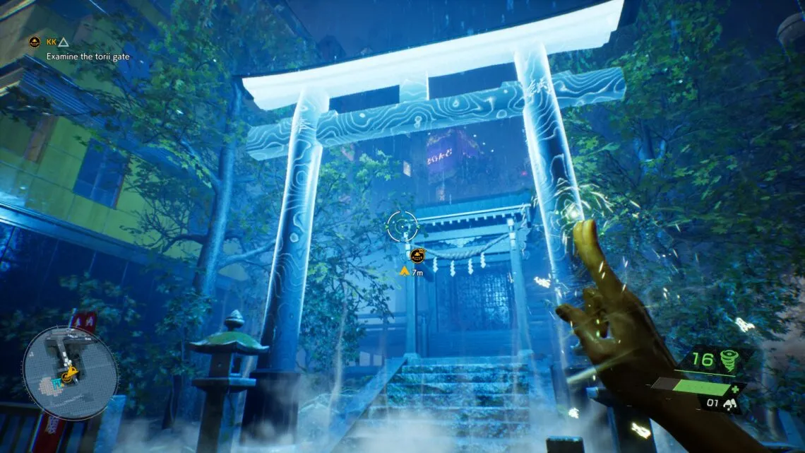 Akito facing enemies in Ghostwire: Tokyo