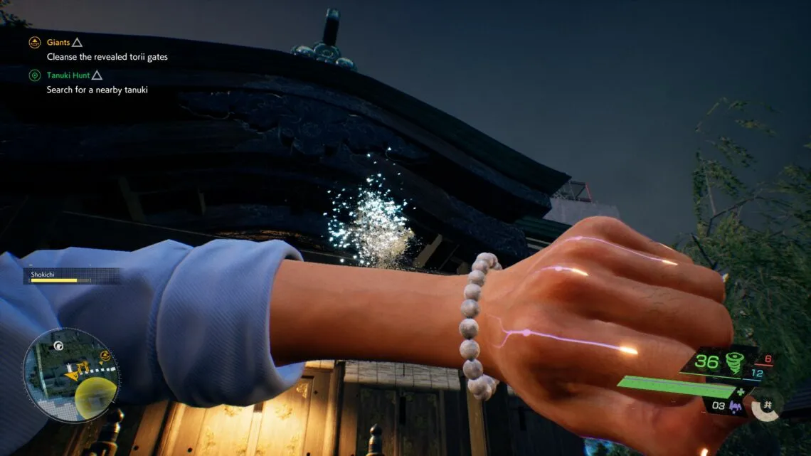 Akito using his powers in combat