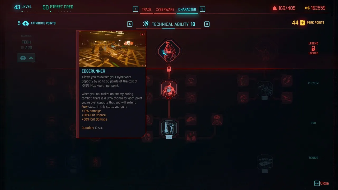 Alt: A character using the Monowire cyberware in Cyberpunk 2077: Phantom Liberty.