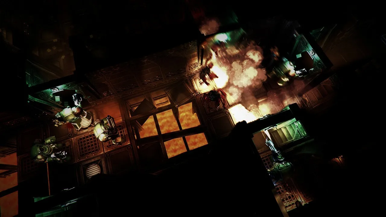 alt: A Salamanders Terminator engaging Genestealers in Space Hulk Ascension