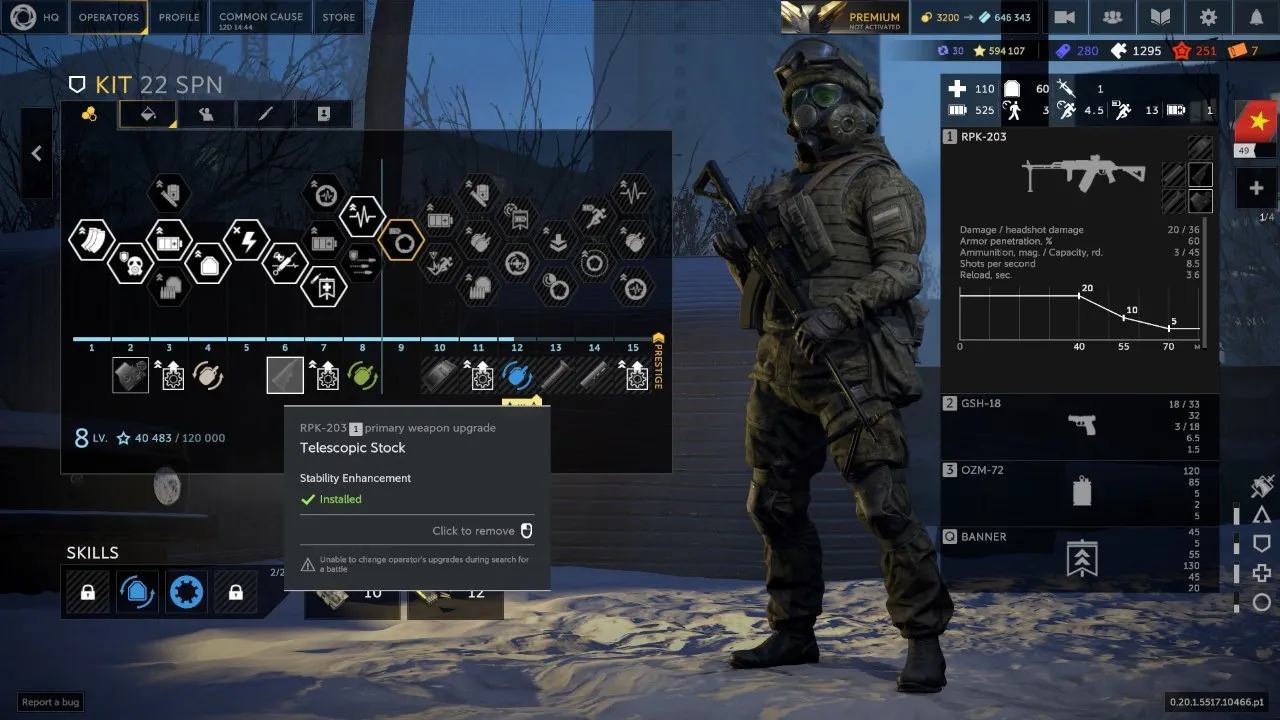 Alt: A screenshot from Caliber highlighting a weapon model inconsistency.