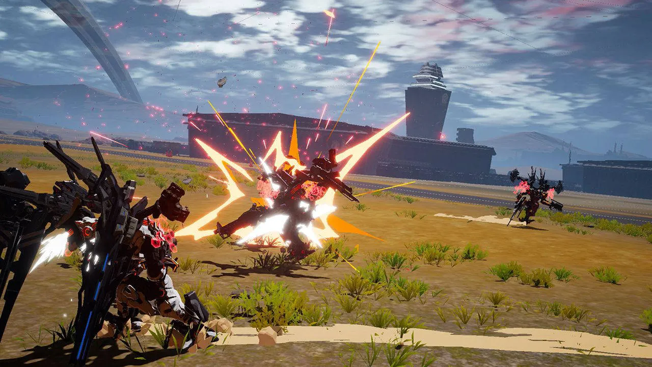 alt: A screenshot from Daemon X Machina showcasing the customization menu where players can equip different weapons and parts to their Arsenal