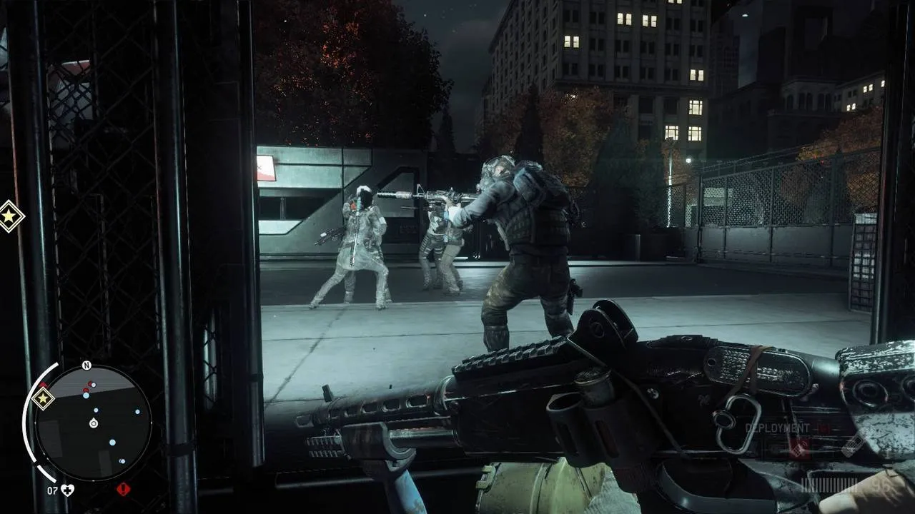 Alt: A screenshot from Homefront: The Revolution showing the desolate urban environment of Philadelphia under KPA occupation.