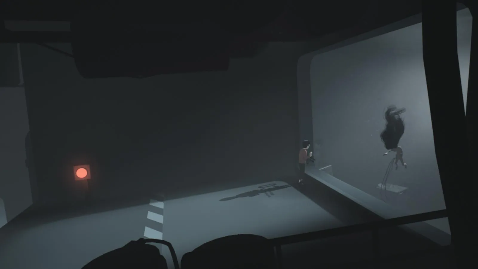 alt: A screenshot from Inside depicting the boy amidst a flock of chicks.