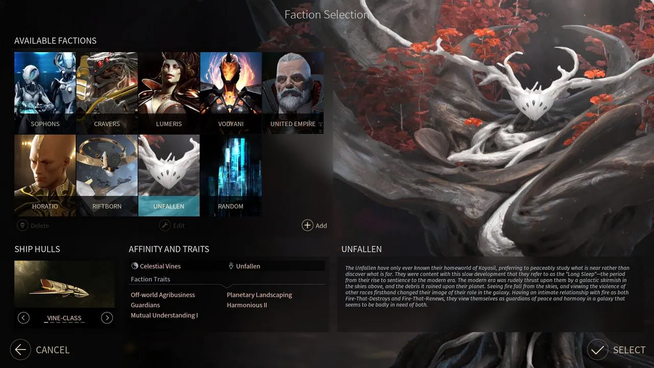 alt: A screenshot of Endless Space 2 depicting a space battle between two fleets with lasers and explosions.