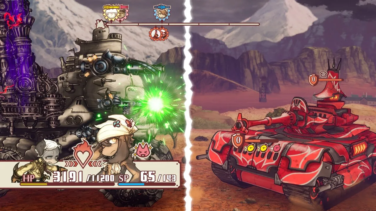 alt: A screenshot of Fuga: Melodies of Steel showcasing the characters inside the tank.