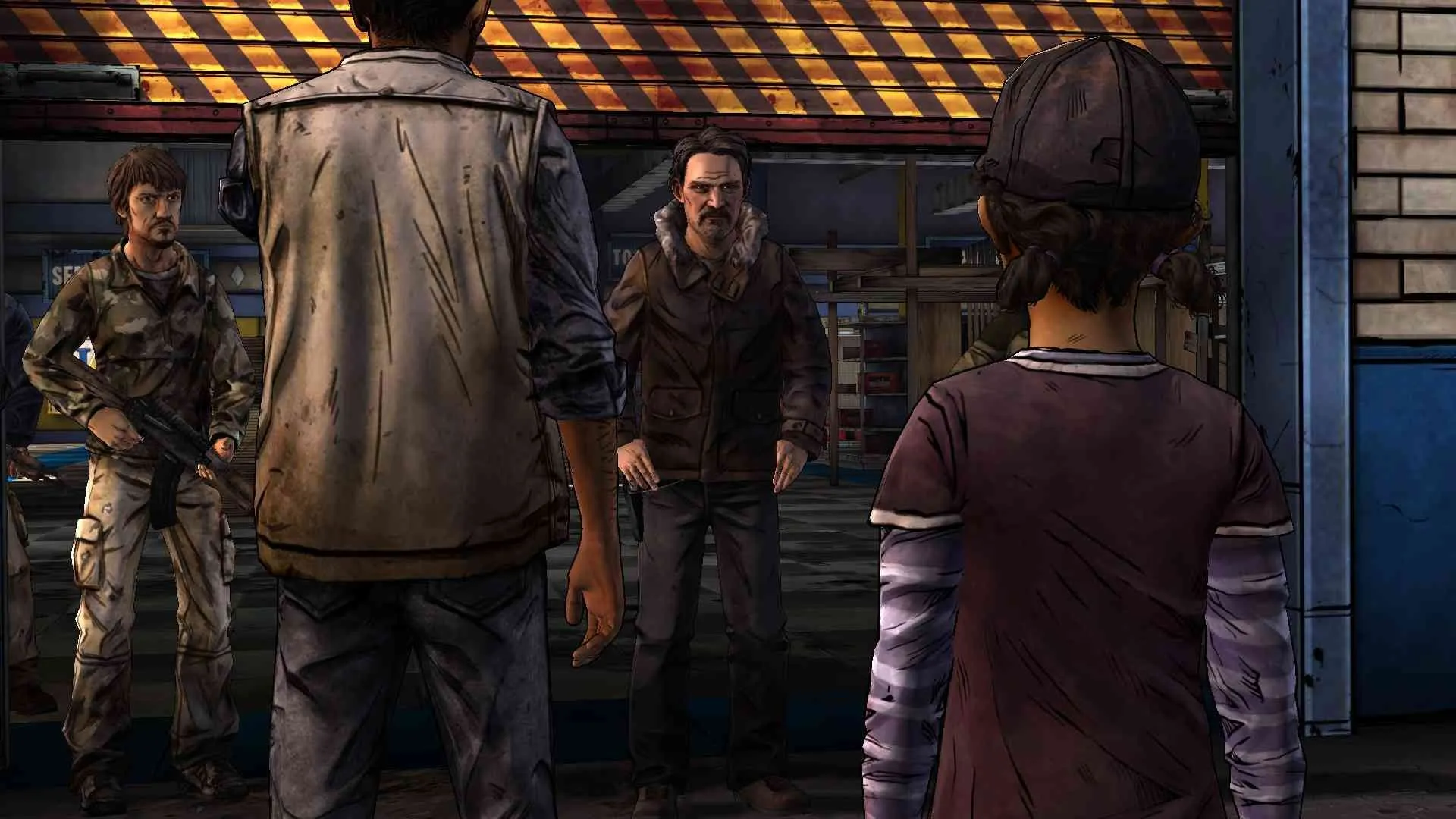 alt: A tense moment in The Walking Dead Season Two: Episode 3