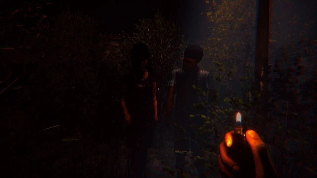 alt: Another screenshot from The Death showing the player interacting with the environment.
