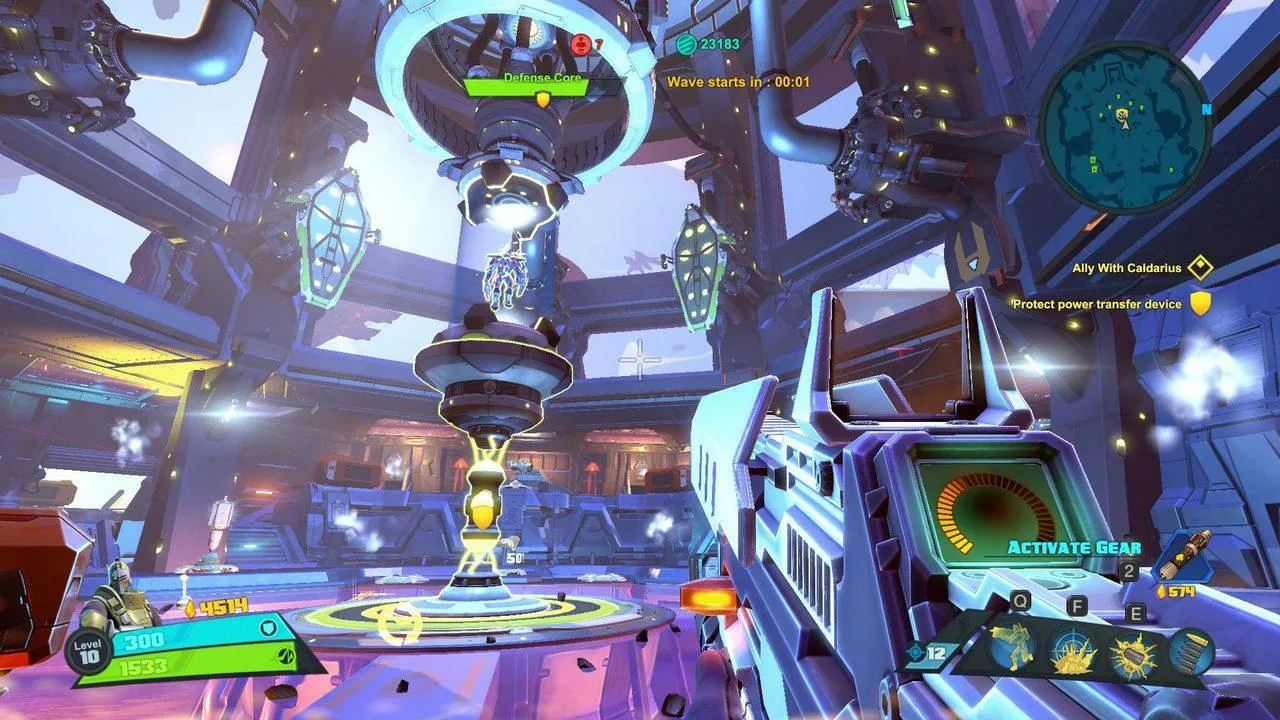 alt: Battleborn gameplay showcasing the in-game currency and upgrade system
