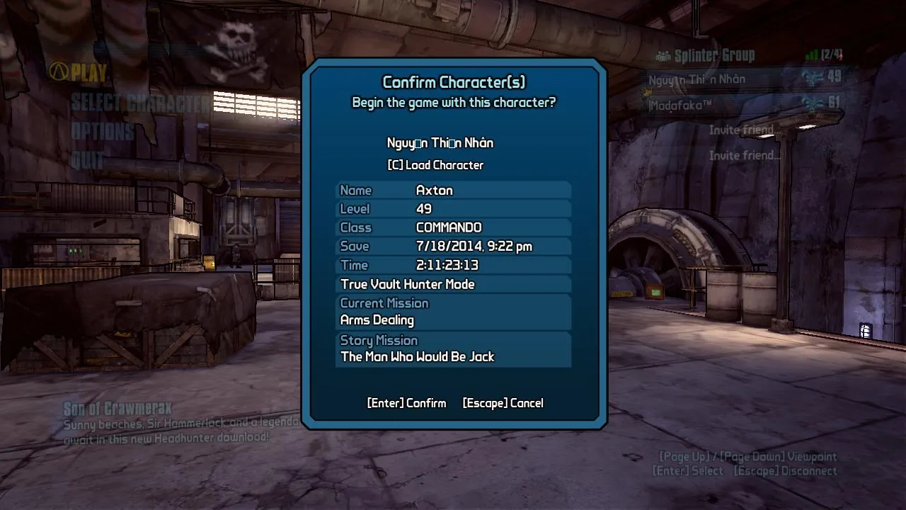 alt: Borderlands 2 gameplay screenshot showing a desert environment.