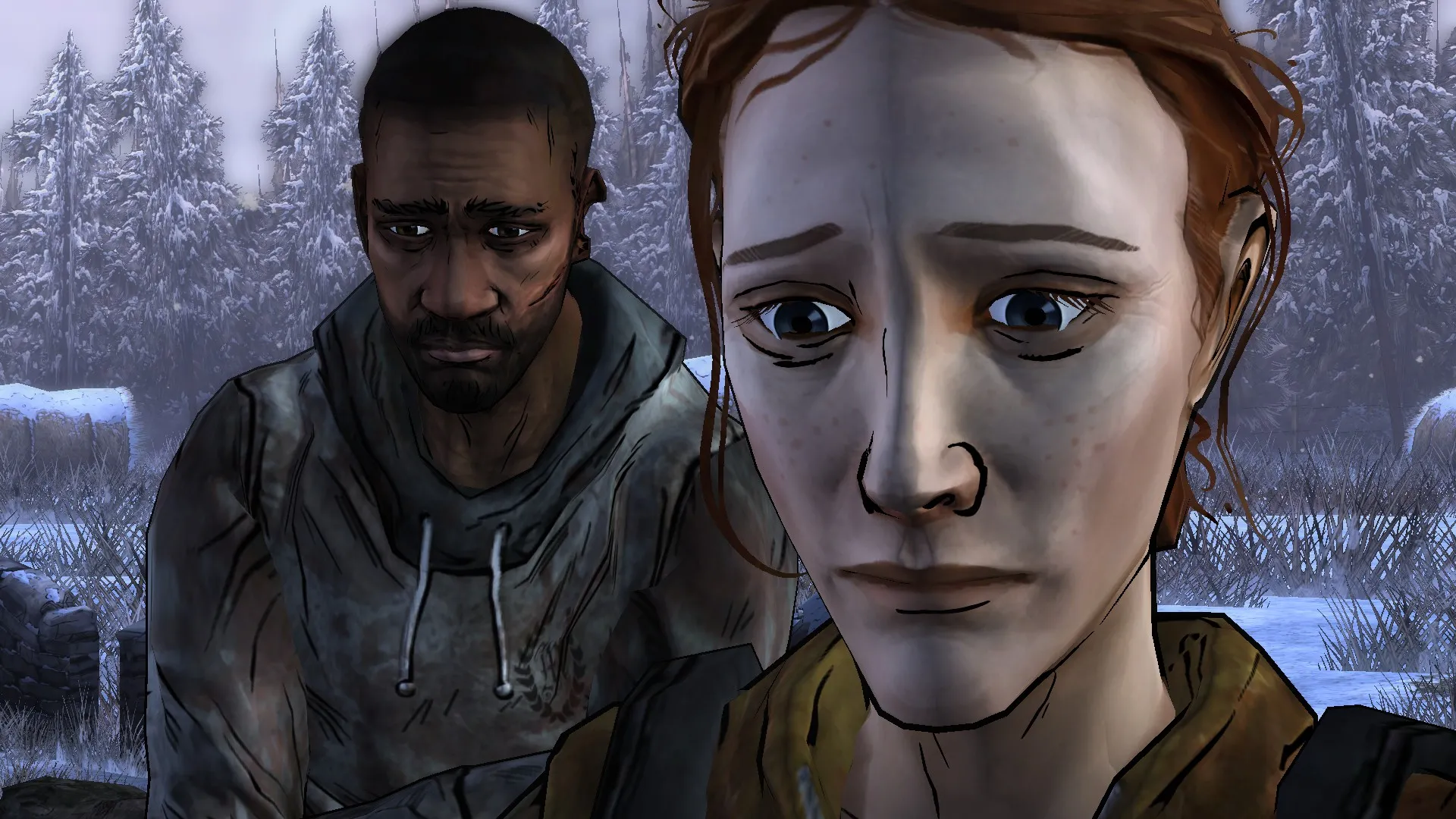 alt Clementine and Kenny in a tense moment