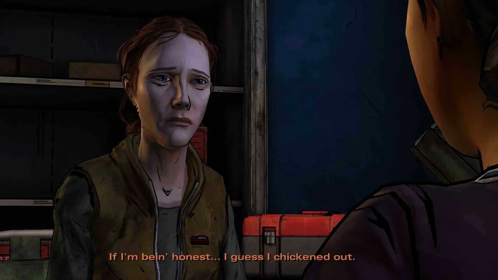 alt: Clementine facing a difficult decision in The Walking Dead Season Two: Episode 3