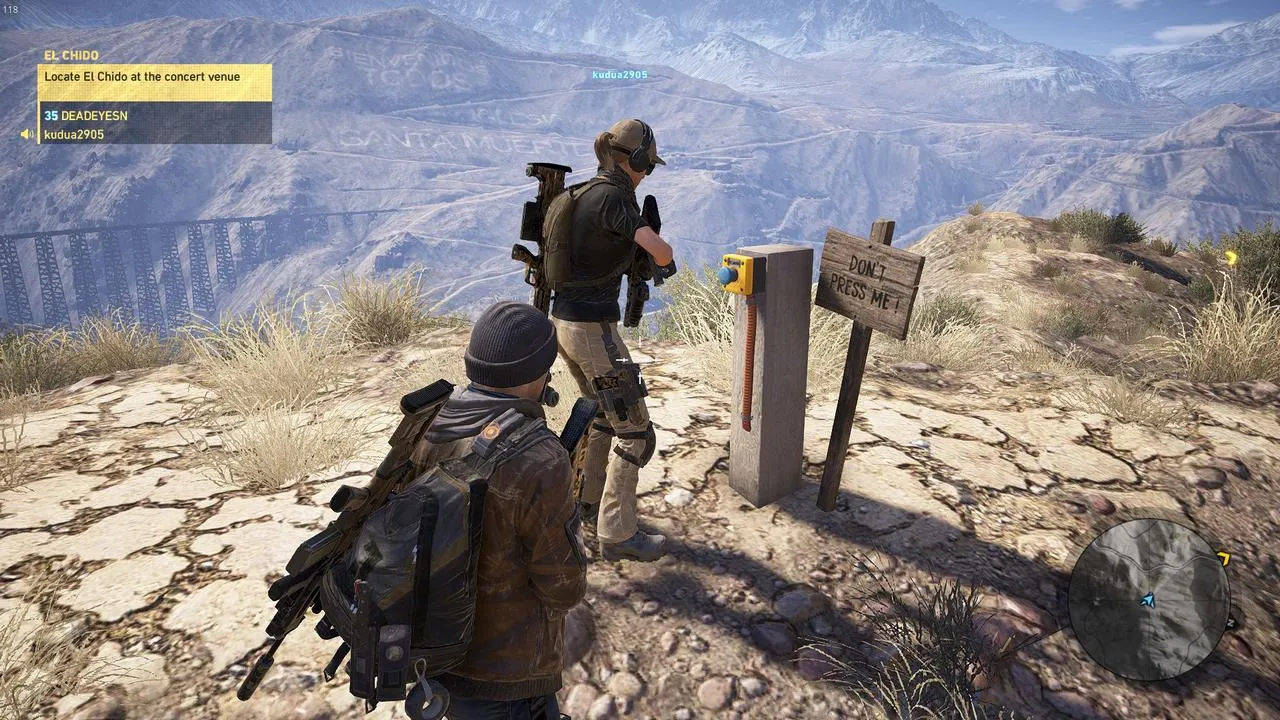 alt: Ghost Recon Wildlands squad members navigating the game's open world on motorcycles.