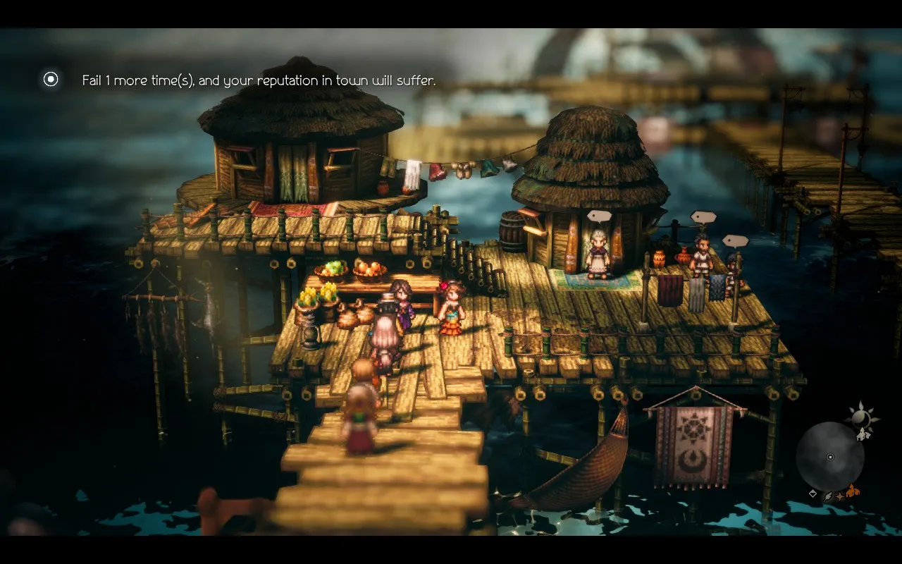 alt: Octopath Traveler II scenic view