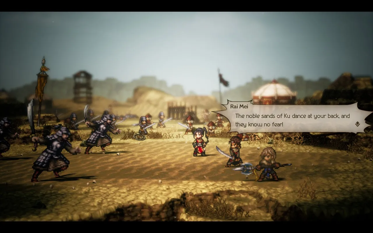 alt: Octopath Traveler II town exploration