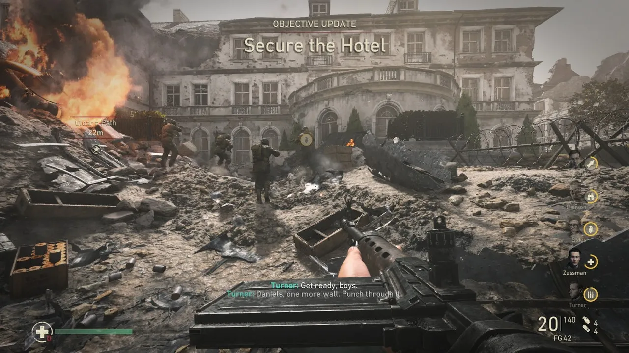 alt: Players battling zombies in the Nazi Zombies mode.