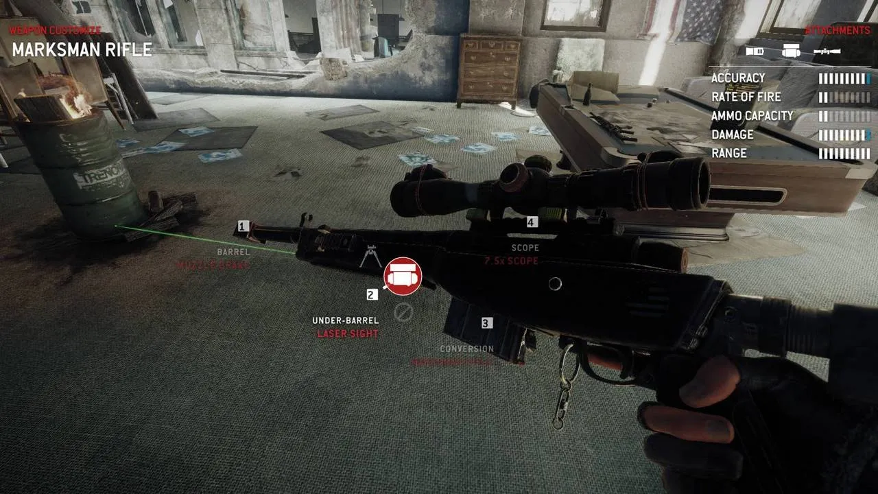 Alt: Screenshot from Homefront: The Revolution showing the player in a firefight with KPA soldiers.