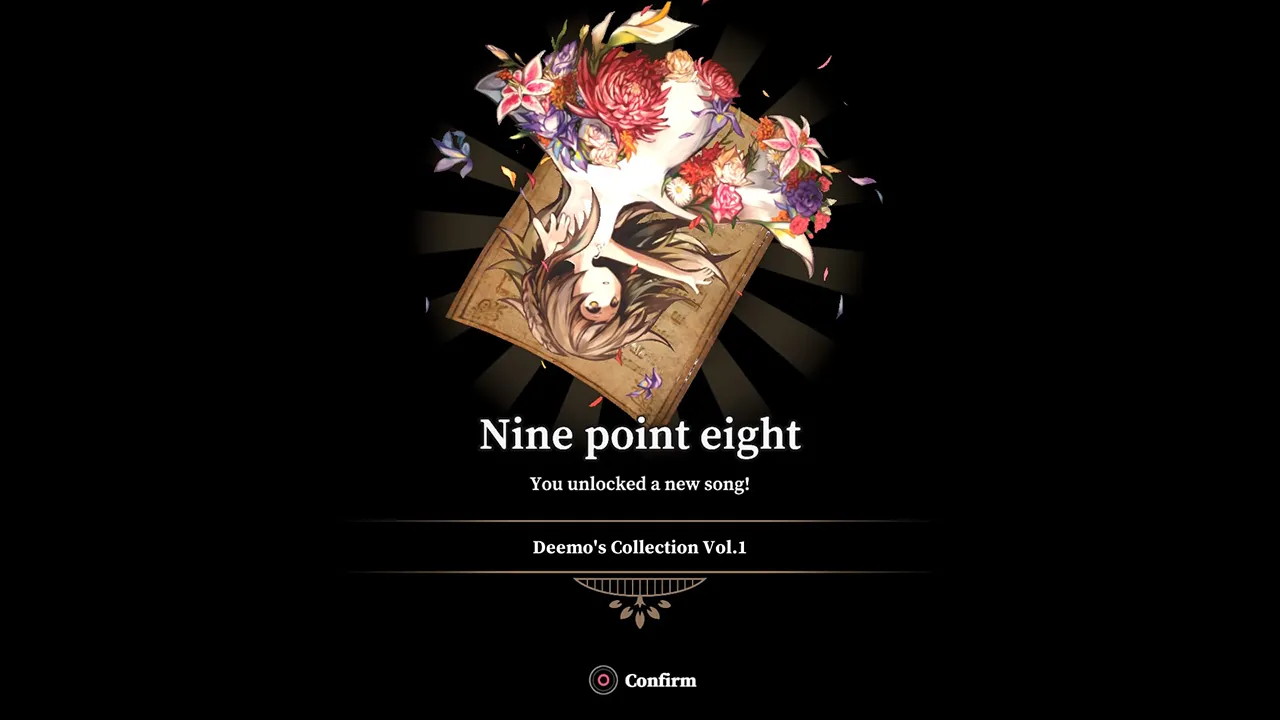 alt: Screenshot of Deemo: Reborn gameplay showing the falling notes