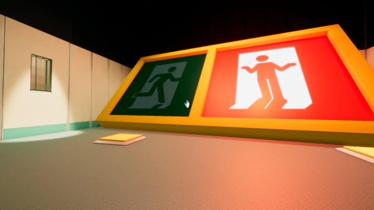 alt text: A chess piece held close to the camera appears large, demonstrating the forced perspective mechanic.