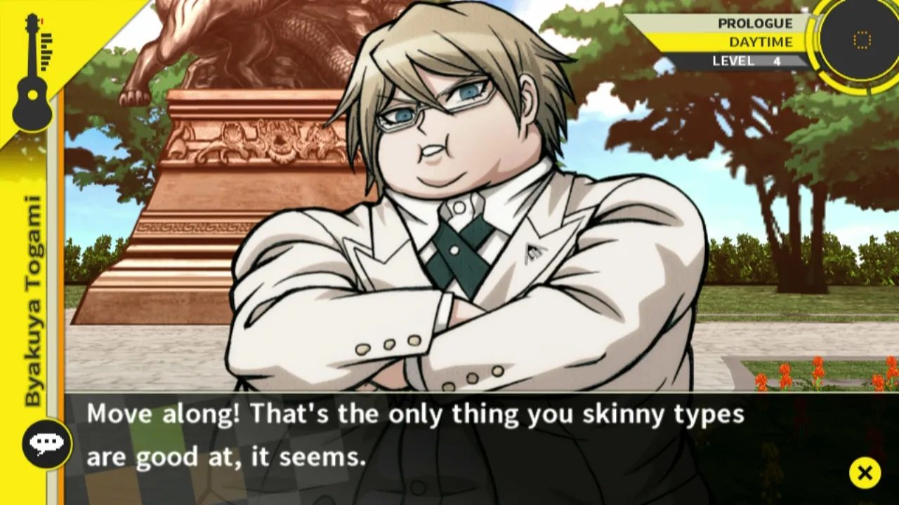 alt text: A close-up of a Danganronpa 2 character showcasing the game's distinct art style