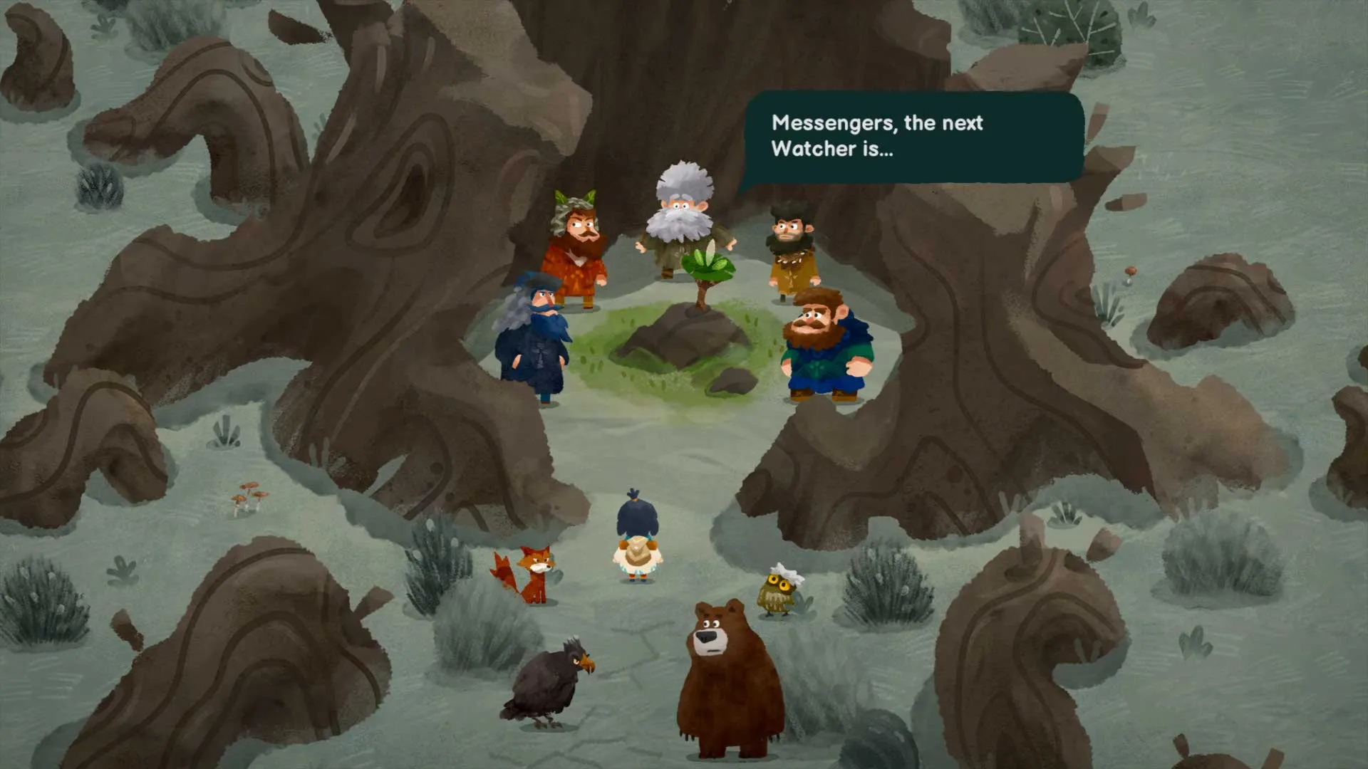 alt text: A scene from Carto showcasing the game's art style