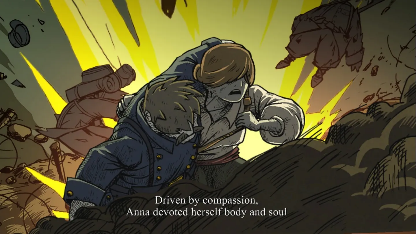 Alt Text: A screenshot from Valiant Hearts showcasing the game's character design.