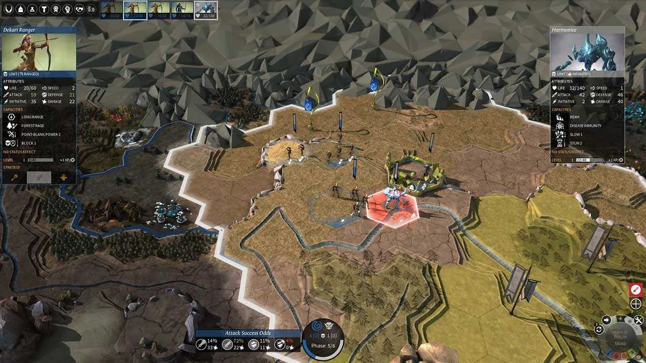 alt text: A screenshot showcasing the different units available in Endless Legend, including heroes and minor faction units.