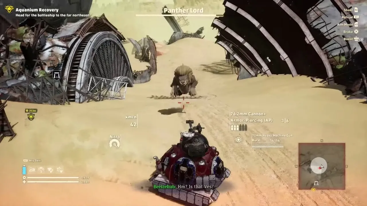alt text: A tense standoff in a desert town in Sand Land.