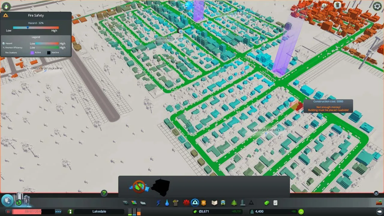 alt text: Another example of the in-game social media feed, showing citizens reacting to city developments.