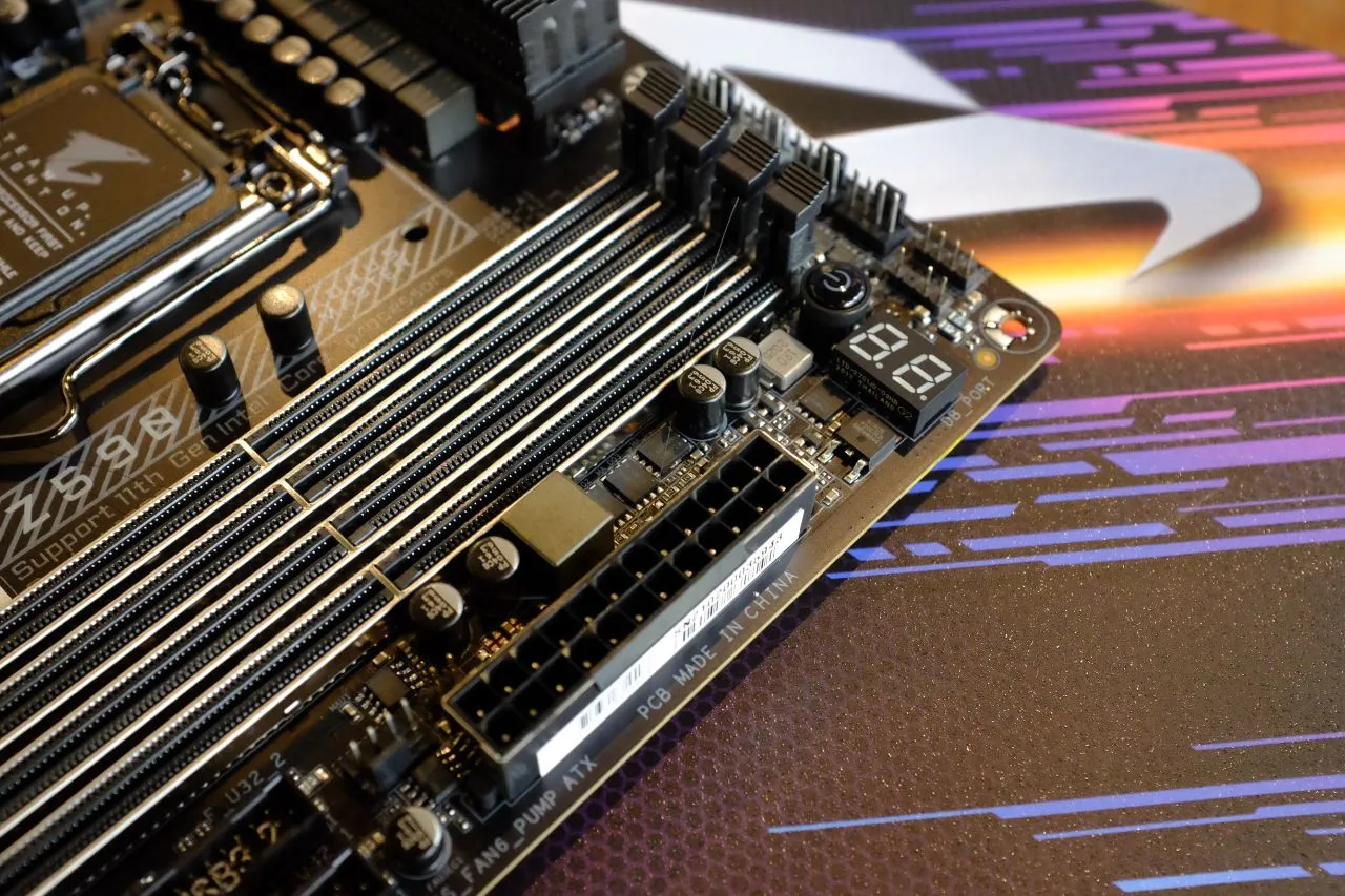 alt text: Audio section of the GIGABYTE Z590 AORUS Master