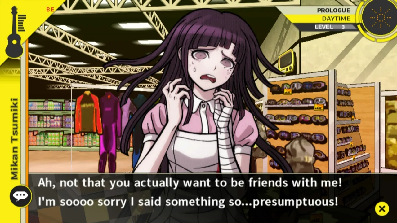 alt text: Danganronpa 2 character sprites displayed on the PS Vita screen