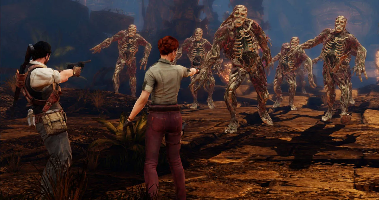 alt text: Deadfall Adventures promotional image with cover art.