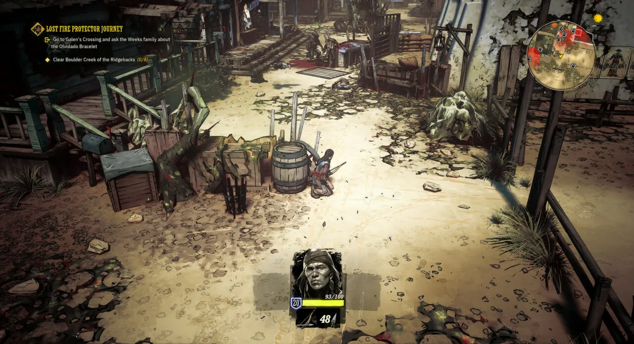 alt text depicting a scene from Weird West gameplay