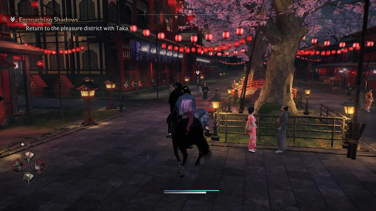 alt text describing a vibrant scene in Rise of the Ronin, showcasing the game's environment and potentially some characters.  Keywords: Edo period Japan, open world, samurai, ronin