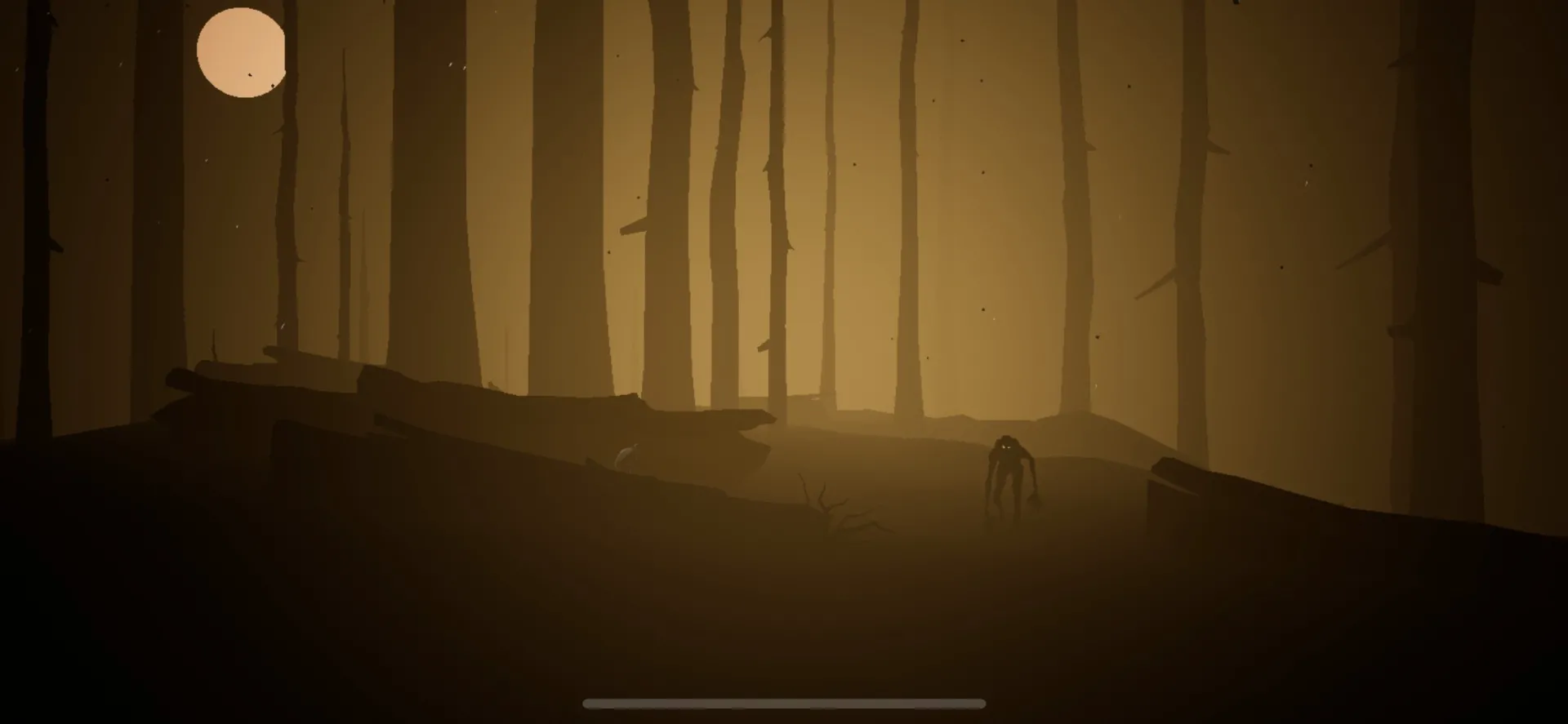 alt text describing a woman running through a dark and mysterious environment
