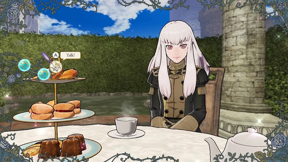 alt text describing Edelgard, Dimitri, and Claude, the house leaders of Fire Emblem: Three Houses