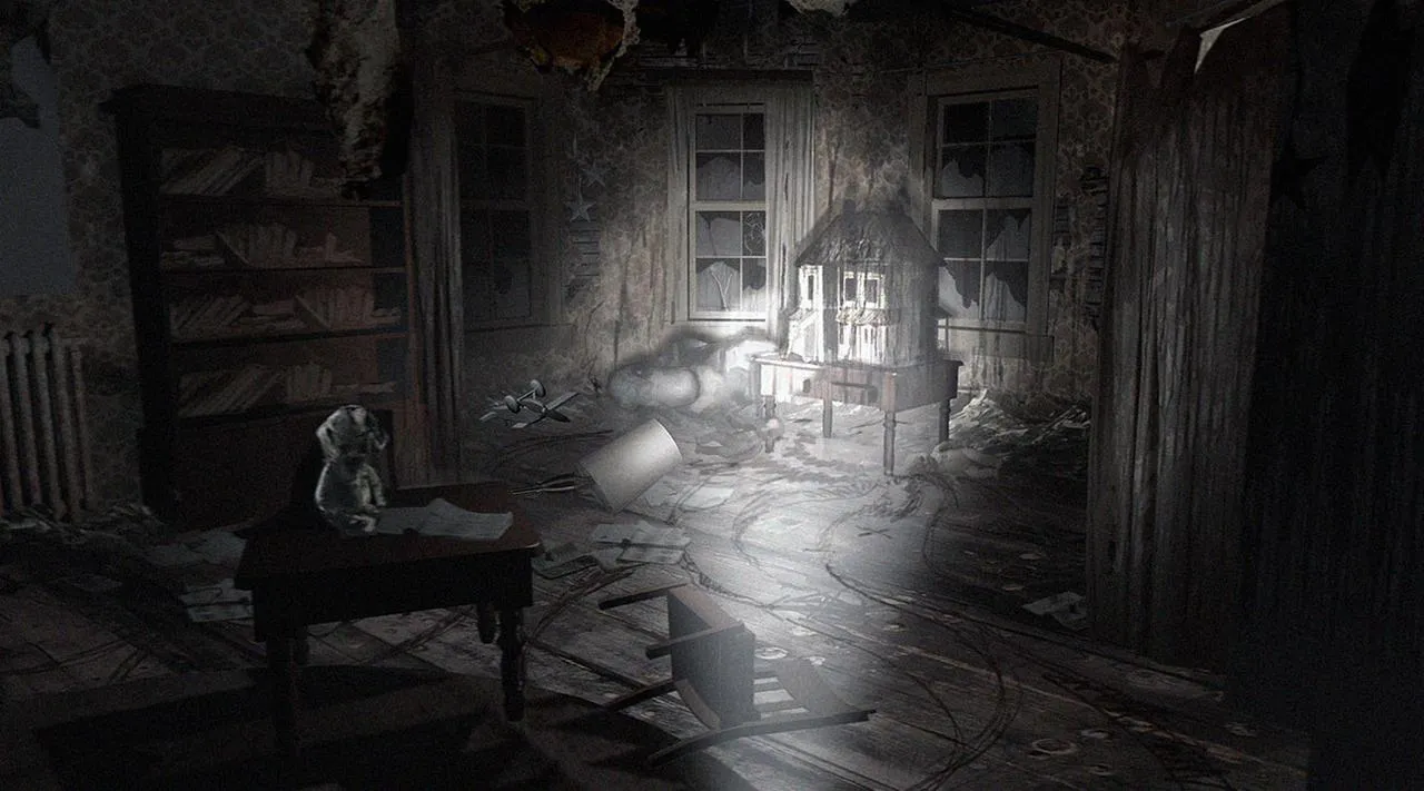 alt text describing fourth image - A grotesque creature in Resident Evil 7