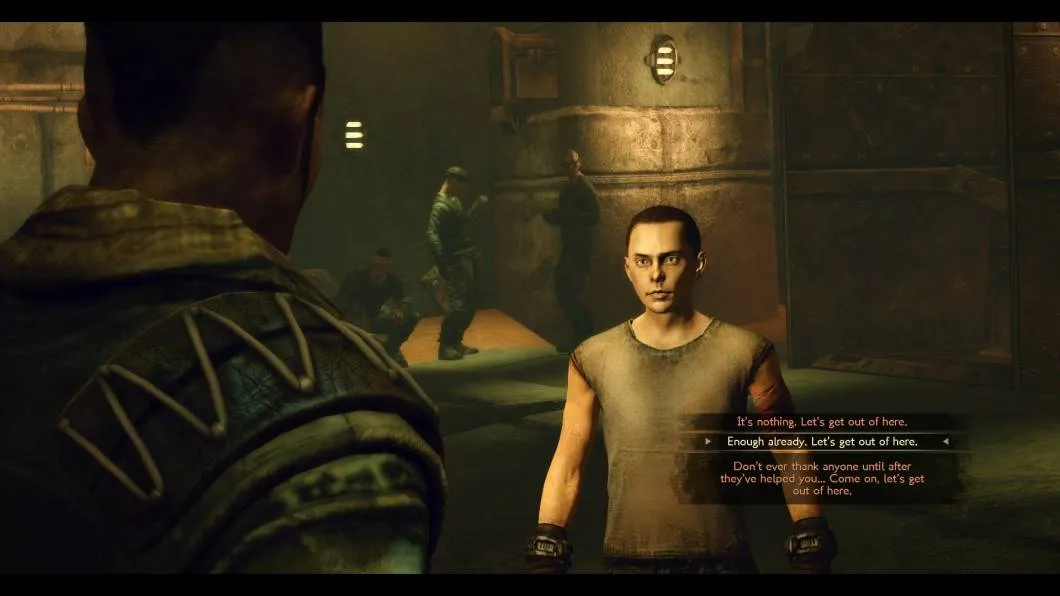 alt text describing image - Mars: War Logs gameplay showing a character in combat
