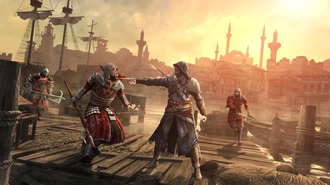 alt text describing image of Assassin's Creed Revelations showcasing combat gameplay