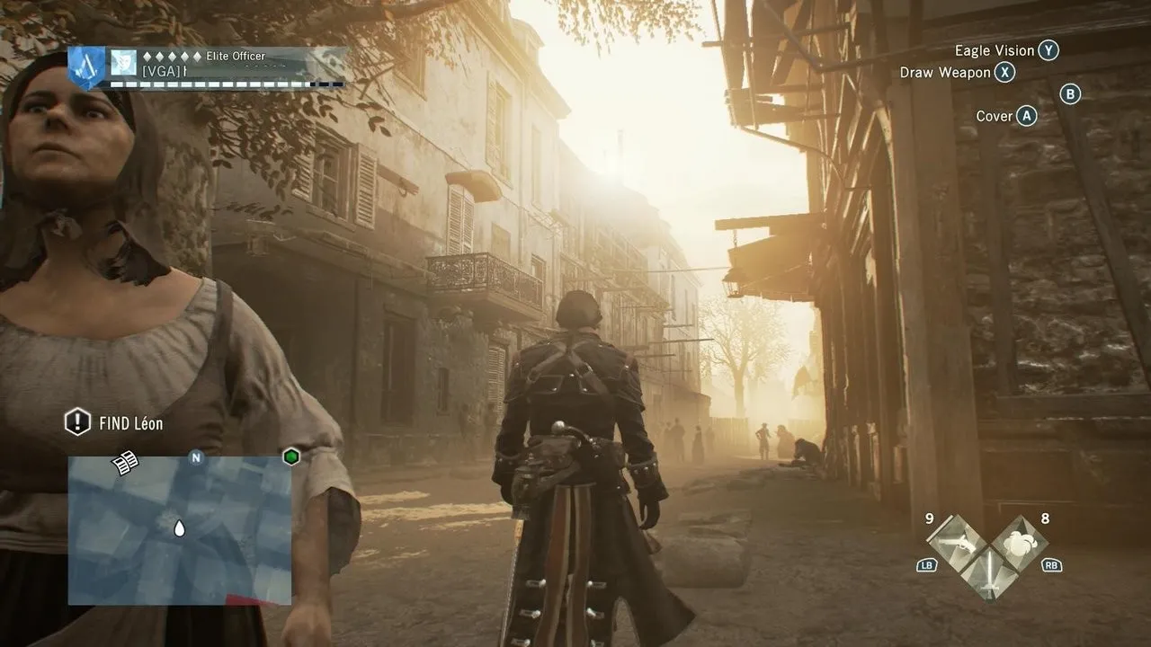 alt text describing image of graphical glitches in Assassin's Creed Unity: Dead Kings