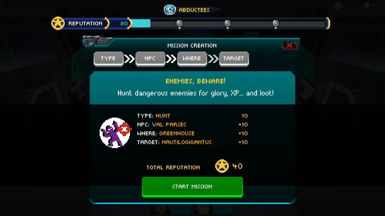 alt text describing the character creation and stats in Galaxy of Pen &amp; Paper