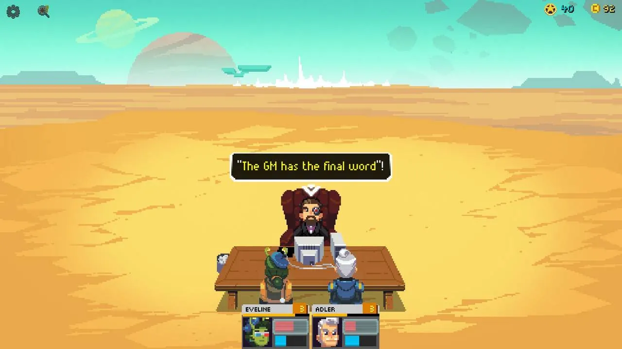 alt text describing the gameplay in Galaxy of Pen & Paper
