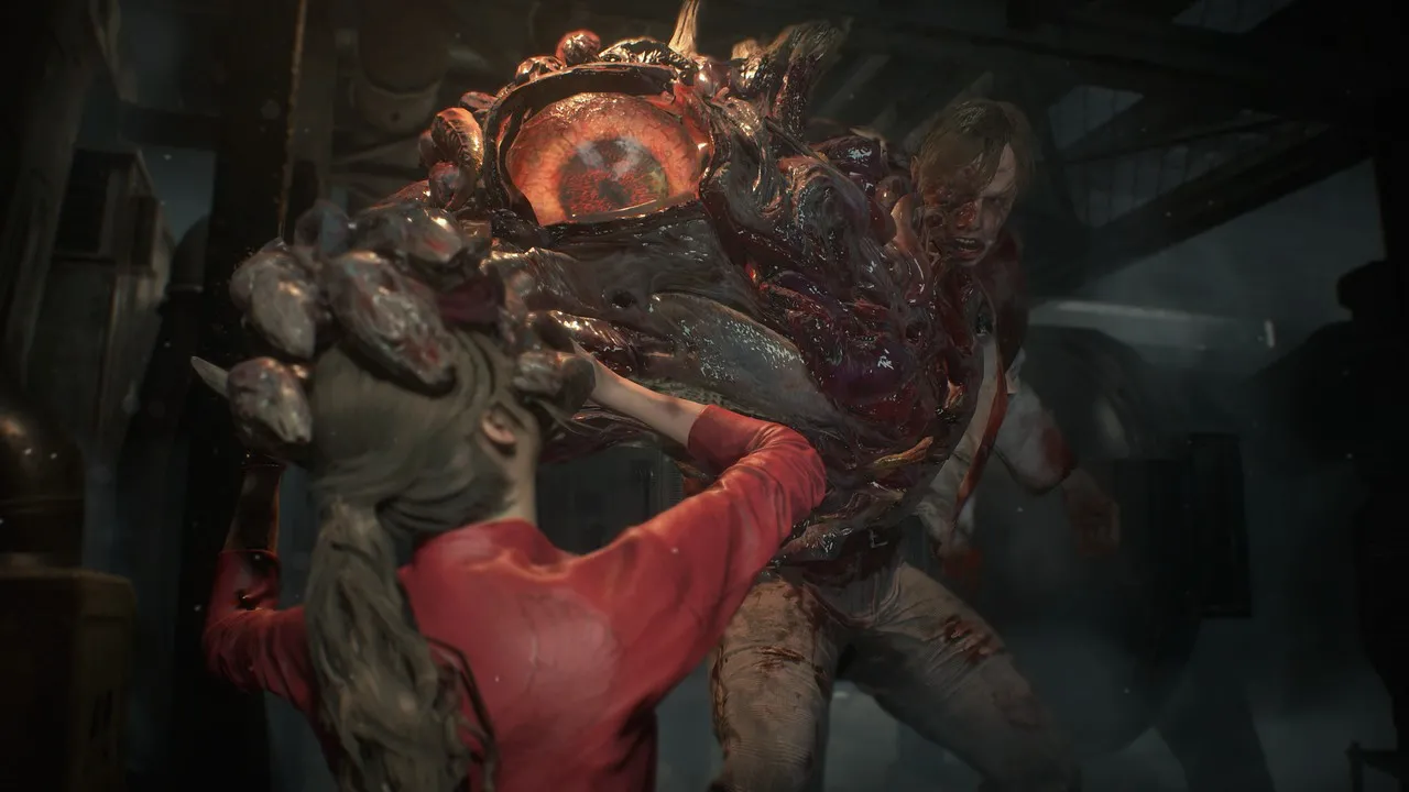 alt text displaying a screenshot of the inventory screen in Resident Evil 2 Remake, showcasing the limited item slots and item management system