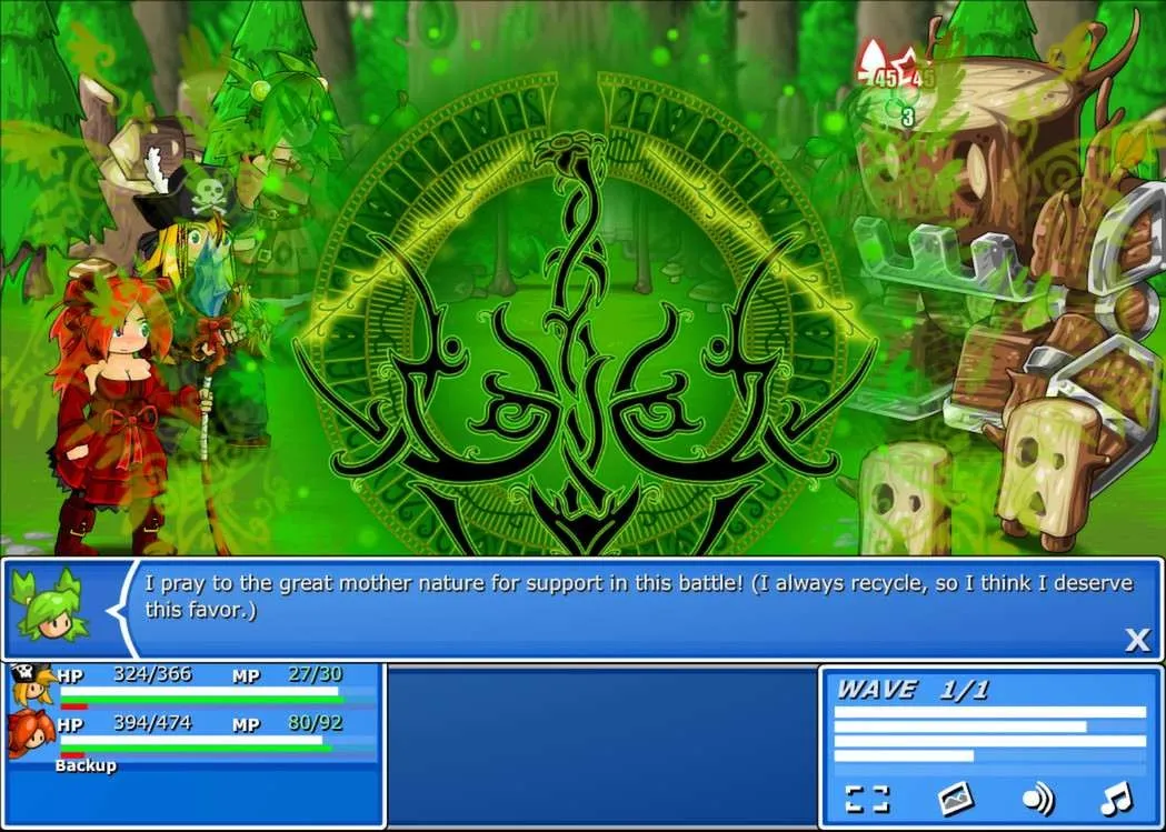 alt text: Epic Battle Fantasy 4 gameplay screenshot showcasing its vibrant 2D graphics and turn-based combat system.